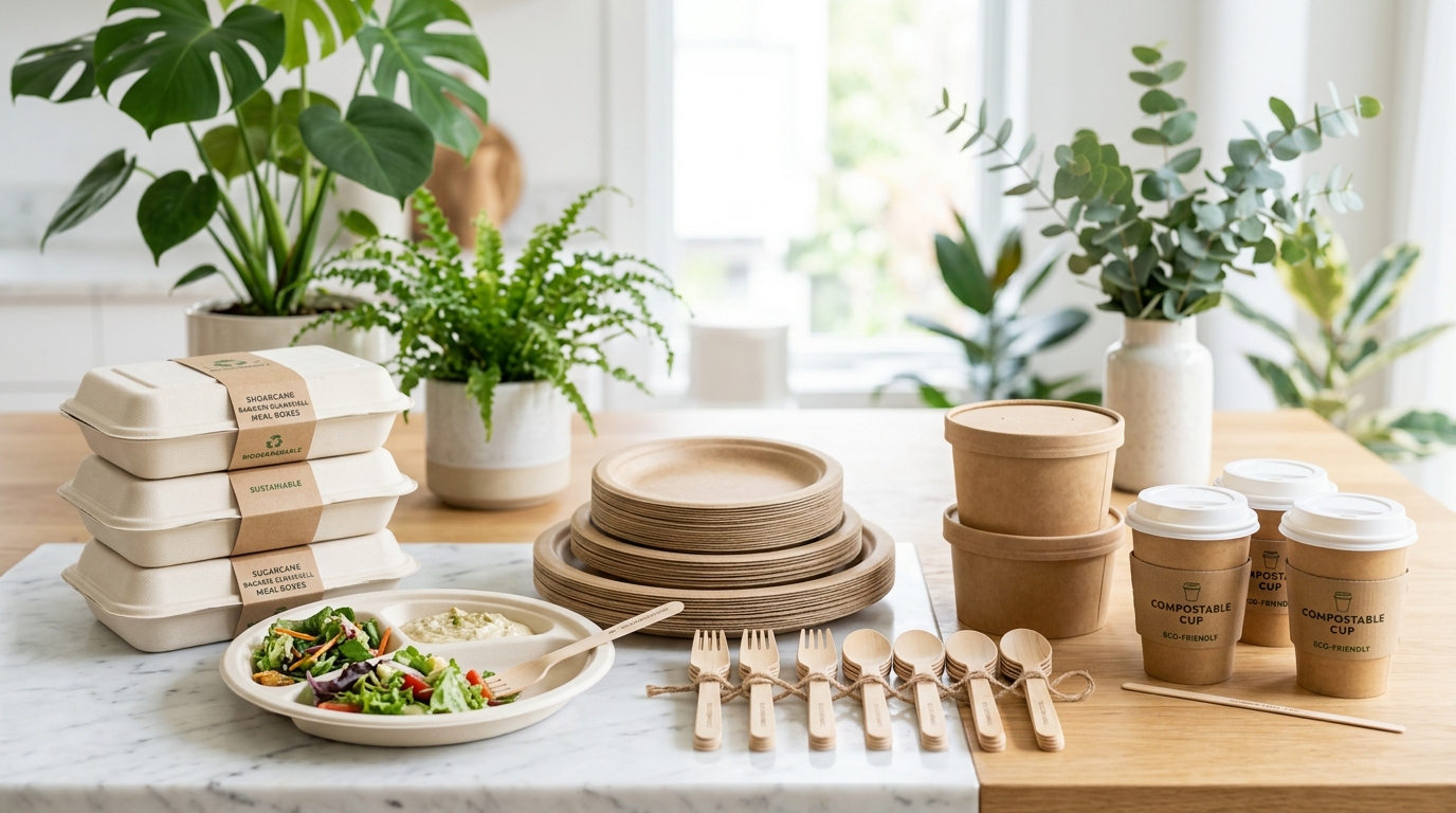 Eco-Friendly Bagasse & Compostable Dinnerware